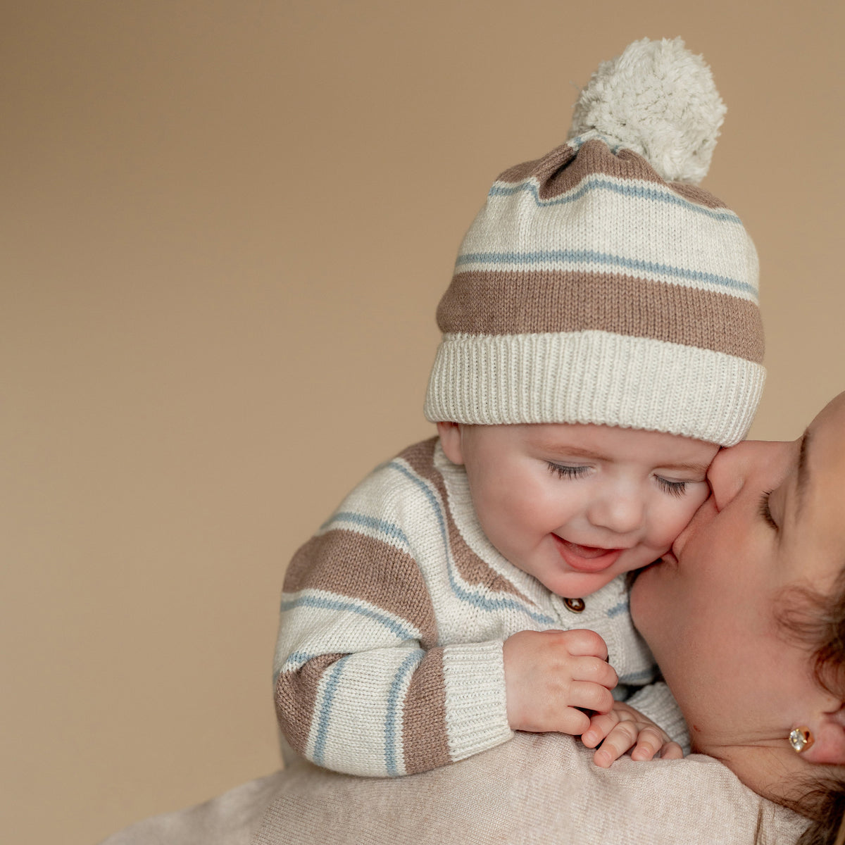 ALVIN ORGANIC STRIPE KNITTED BEANIE