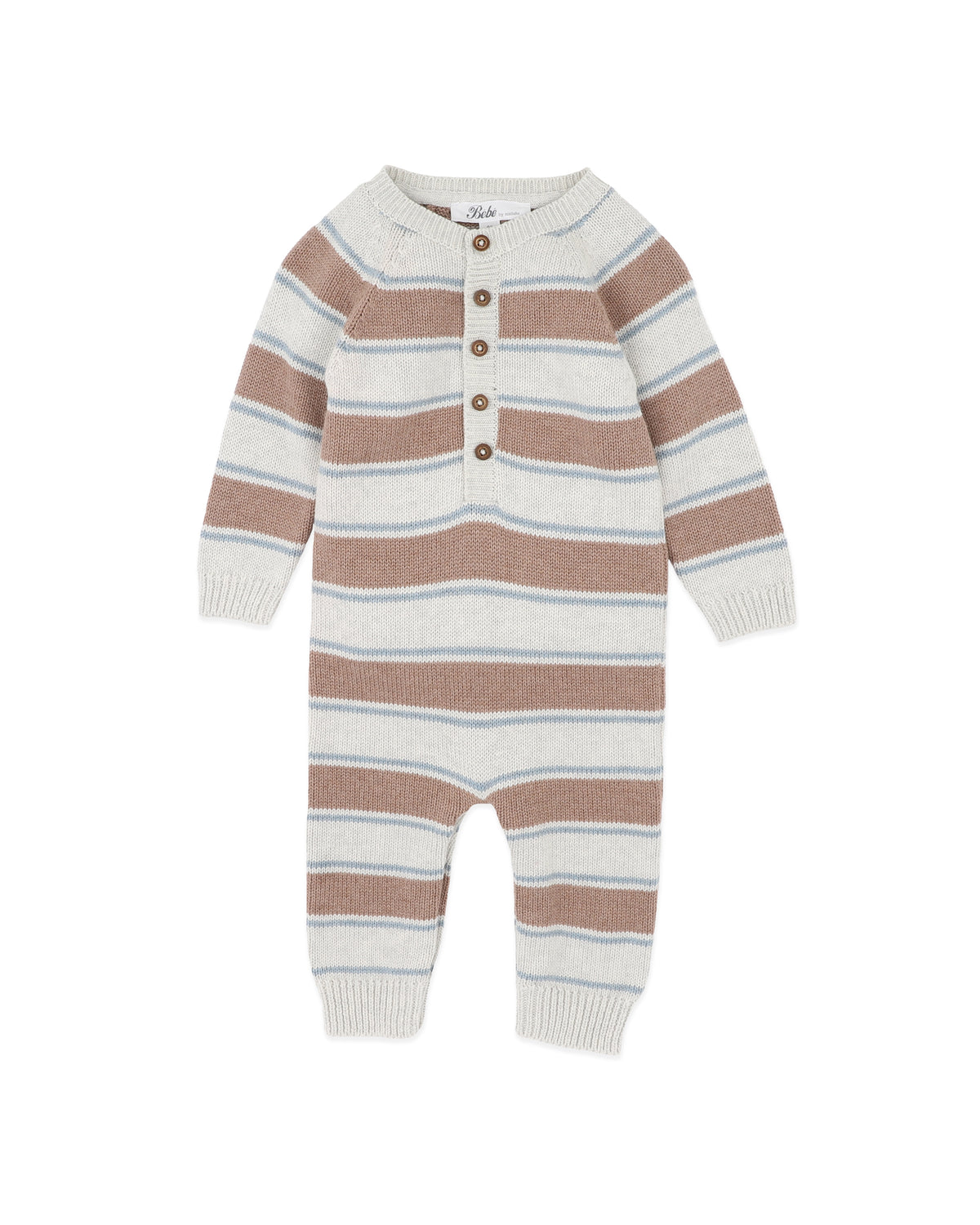ALVIN STRIPE ORGANIC KNITTED ROMPER