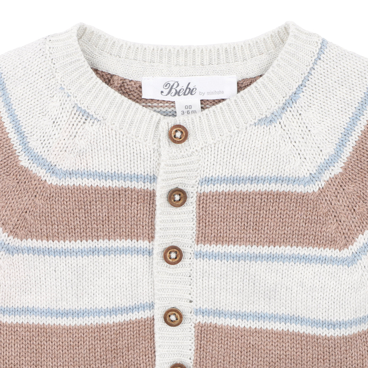 ALVIN STRIPE ORGANIC KNITTED ROMPER