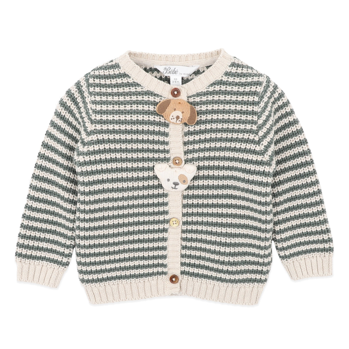 OTTO STRIPE ORGANIC KNITTED CARDIGAN