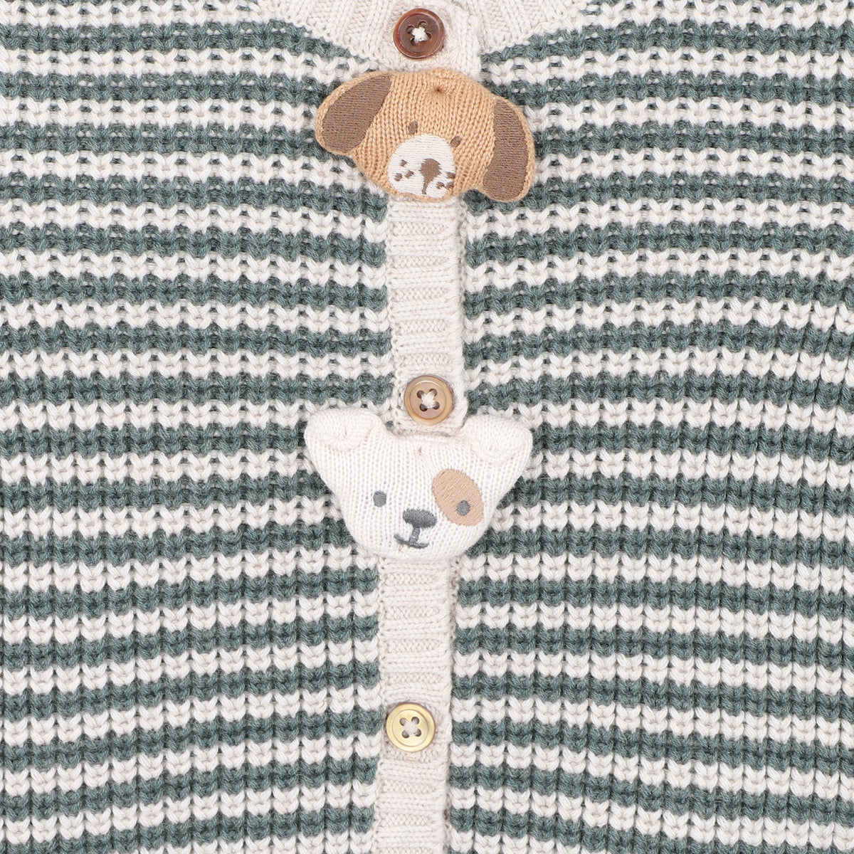 OTTO STRIPE ORGANIC KNITTED CARDIGAN