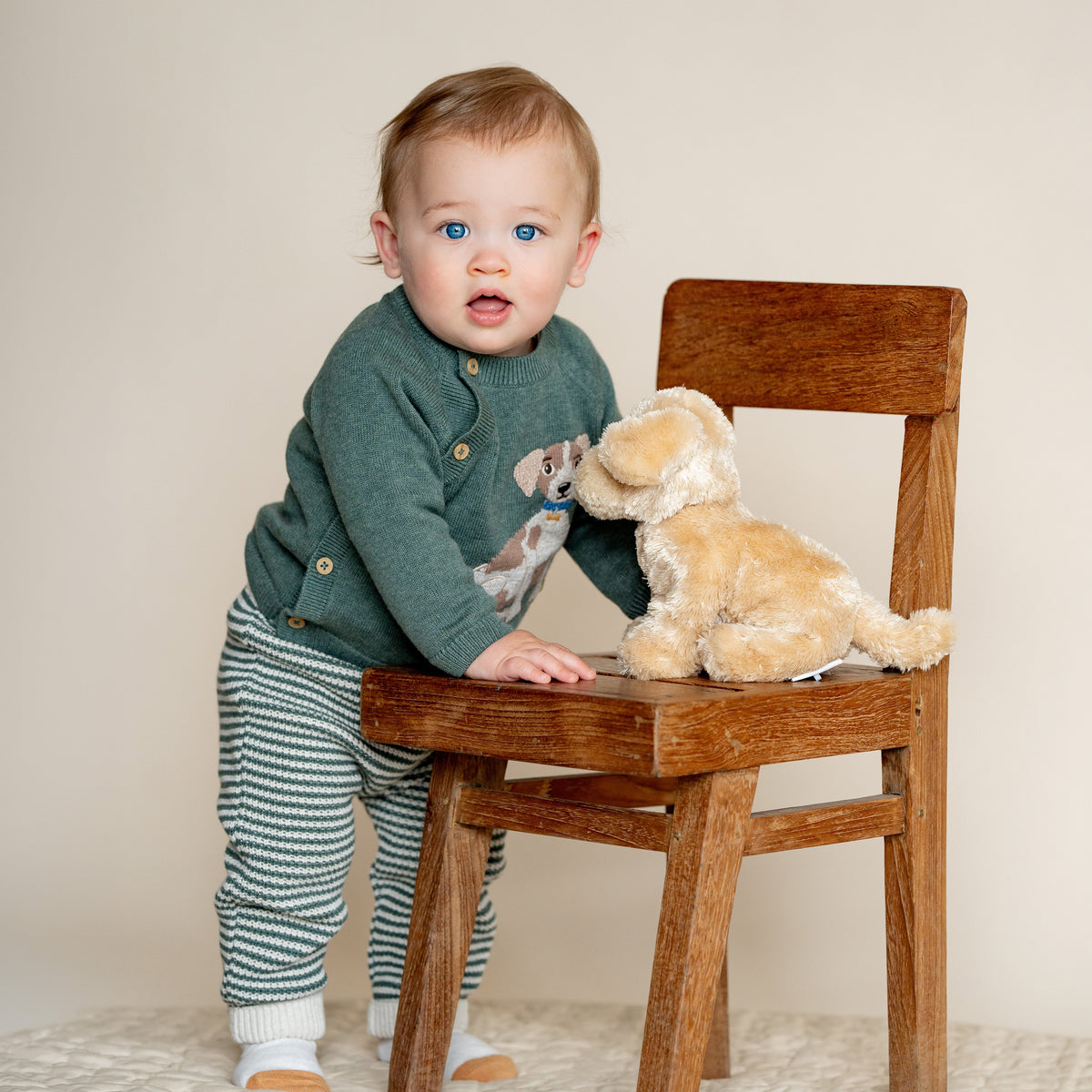 OTTO STRIPE ORGANIC KNITTED LEGGINGS