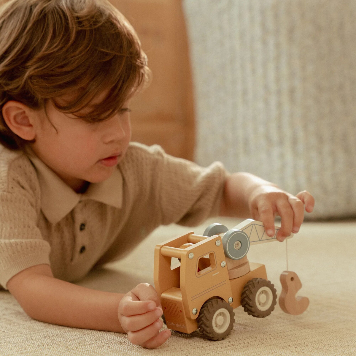Wooden Crane Truck