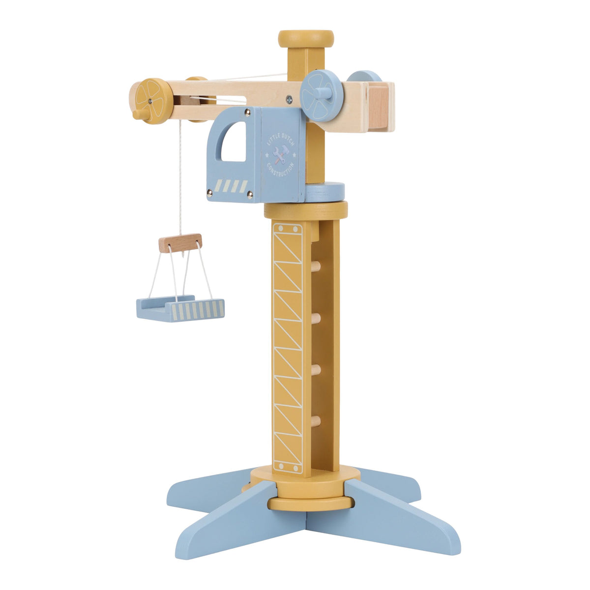 Wooden Crane and Train Track Set