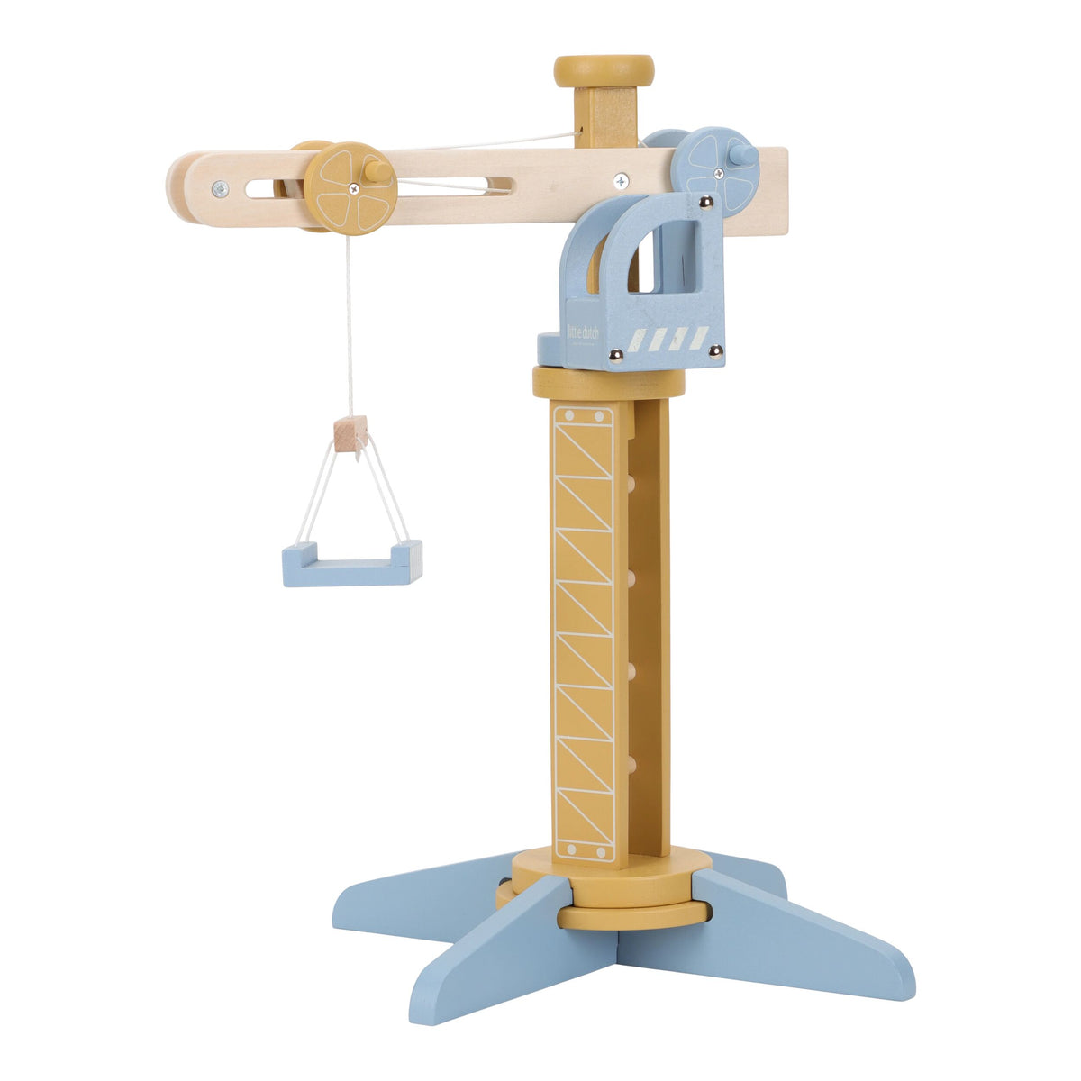 Wooden Crane and Train Track Set