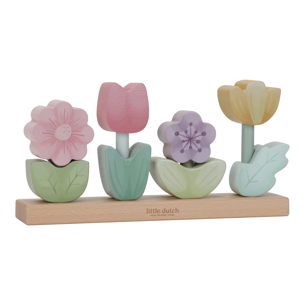Wooden Stacking Flower Puzzle