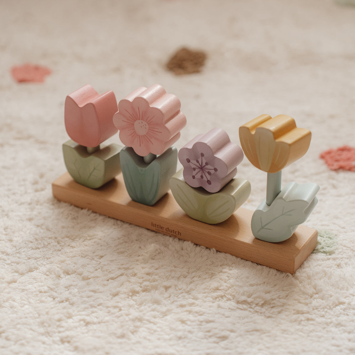 Wooden Stacking Flower Puzzle