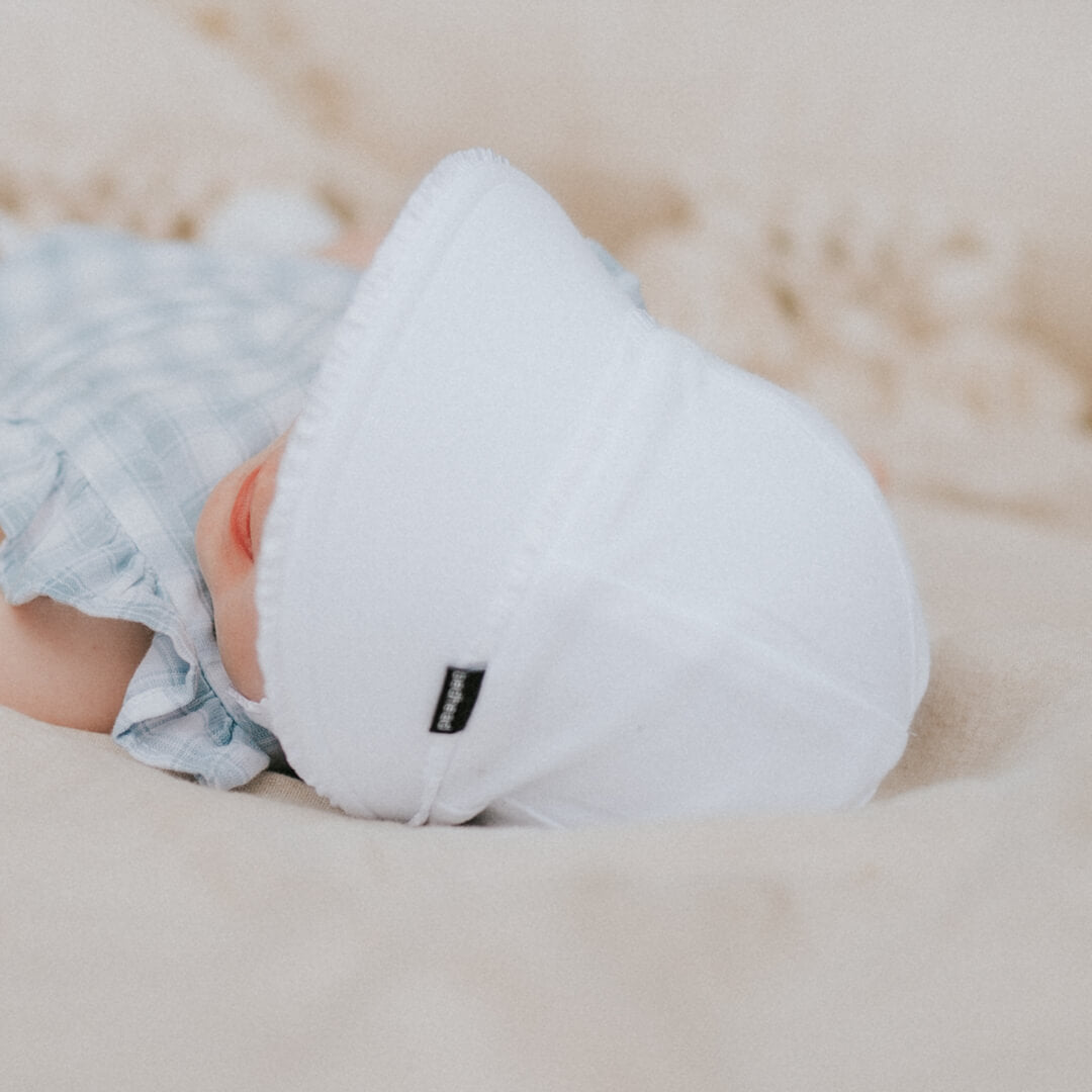 Legionnaire Flap Hat | Ruffle Trim 'White'