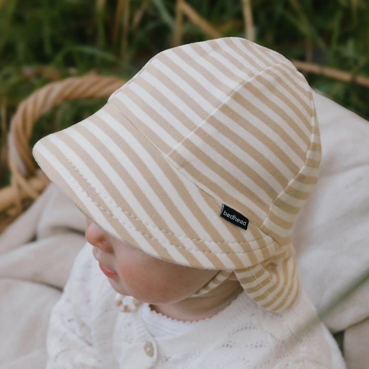 Legionnaire Flap Sun Hat | Natural Stripe