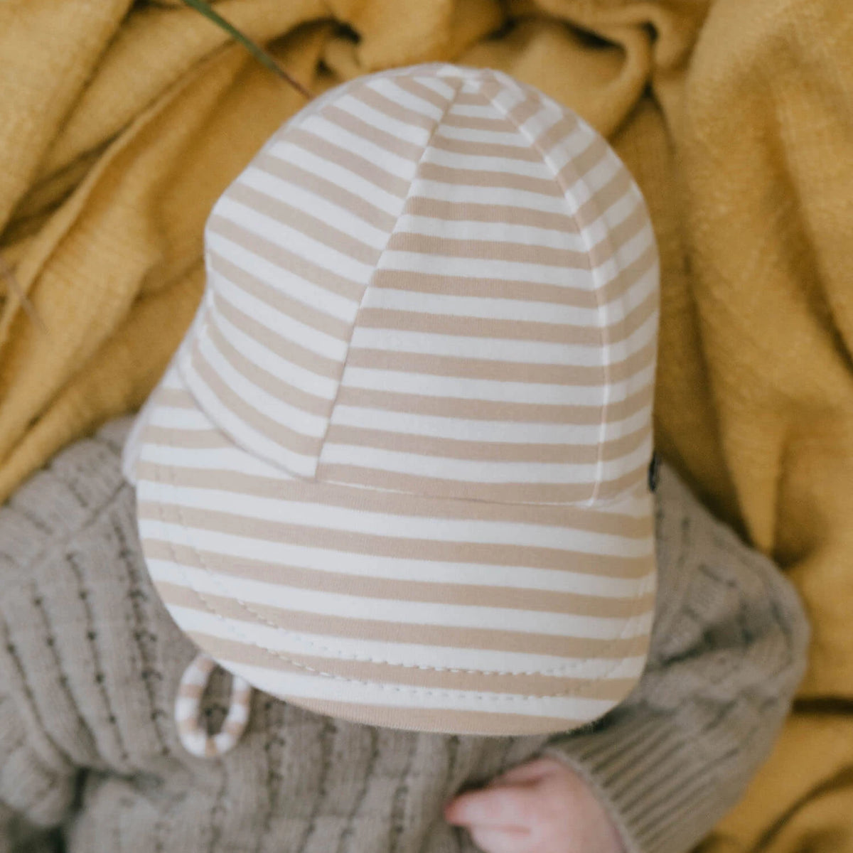 Legionnaire Flap Sun Hat | Natural Stripe
