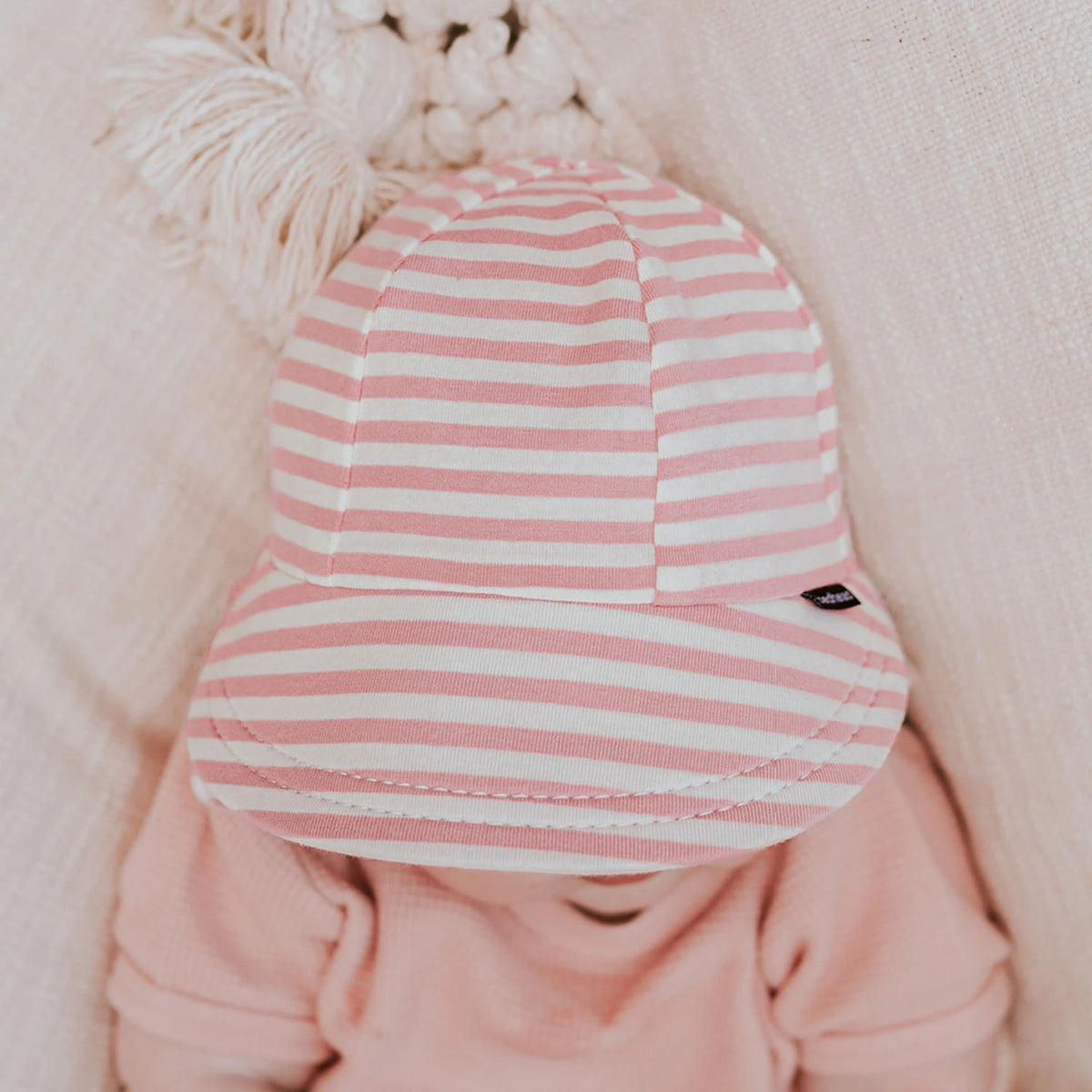 Legionnaire Flap Sun Hat | Pink Stripe