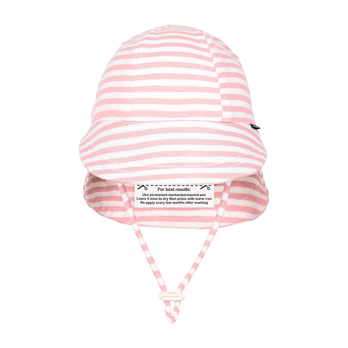 Legionnaire Flap Sun Hat | Pink Stripe