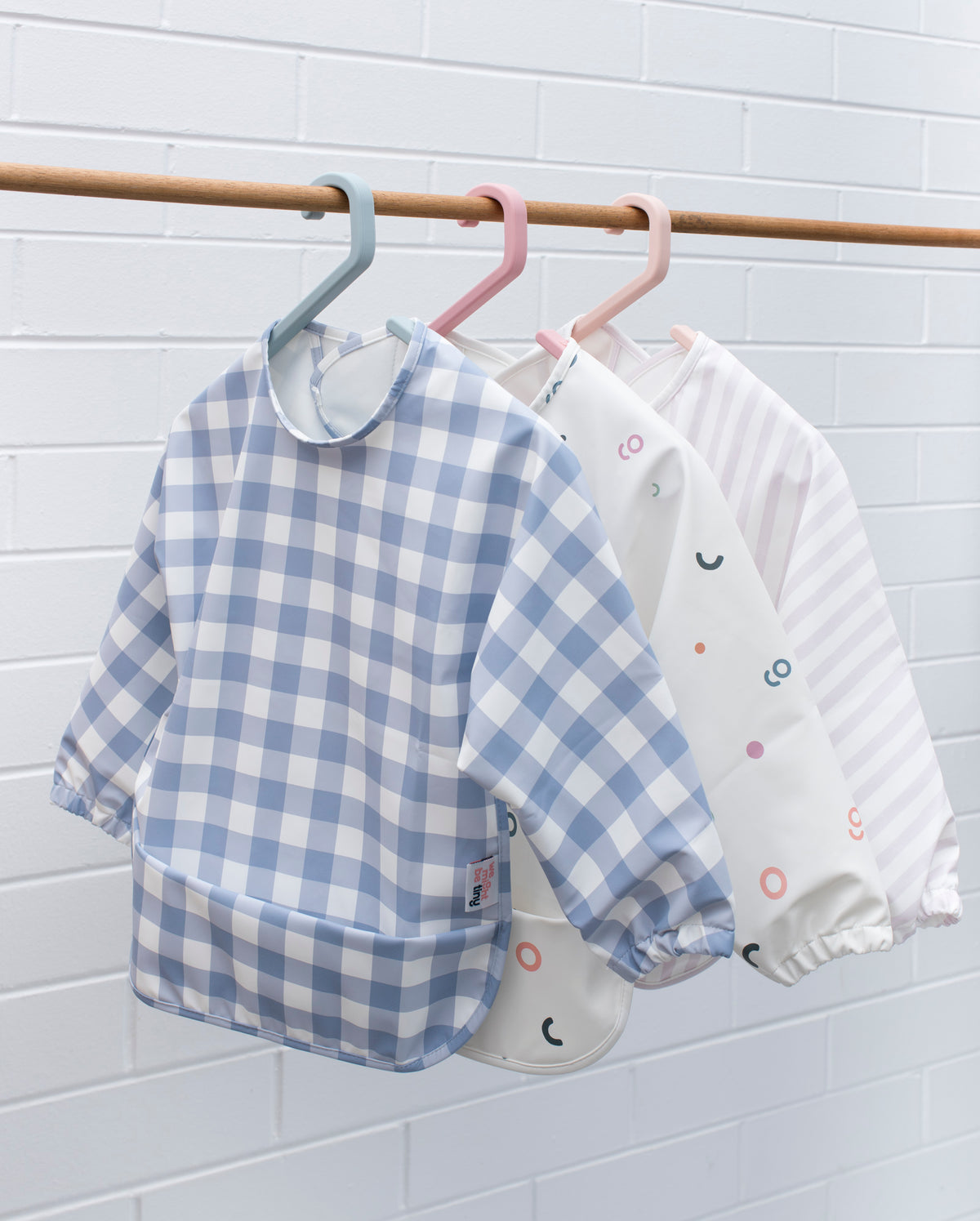 Messie Smock Bib | Blue Gingham | Kids