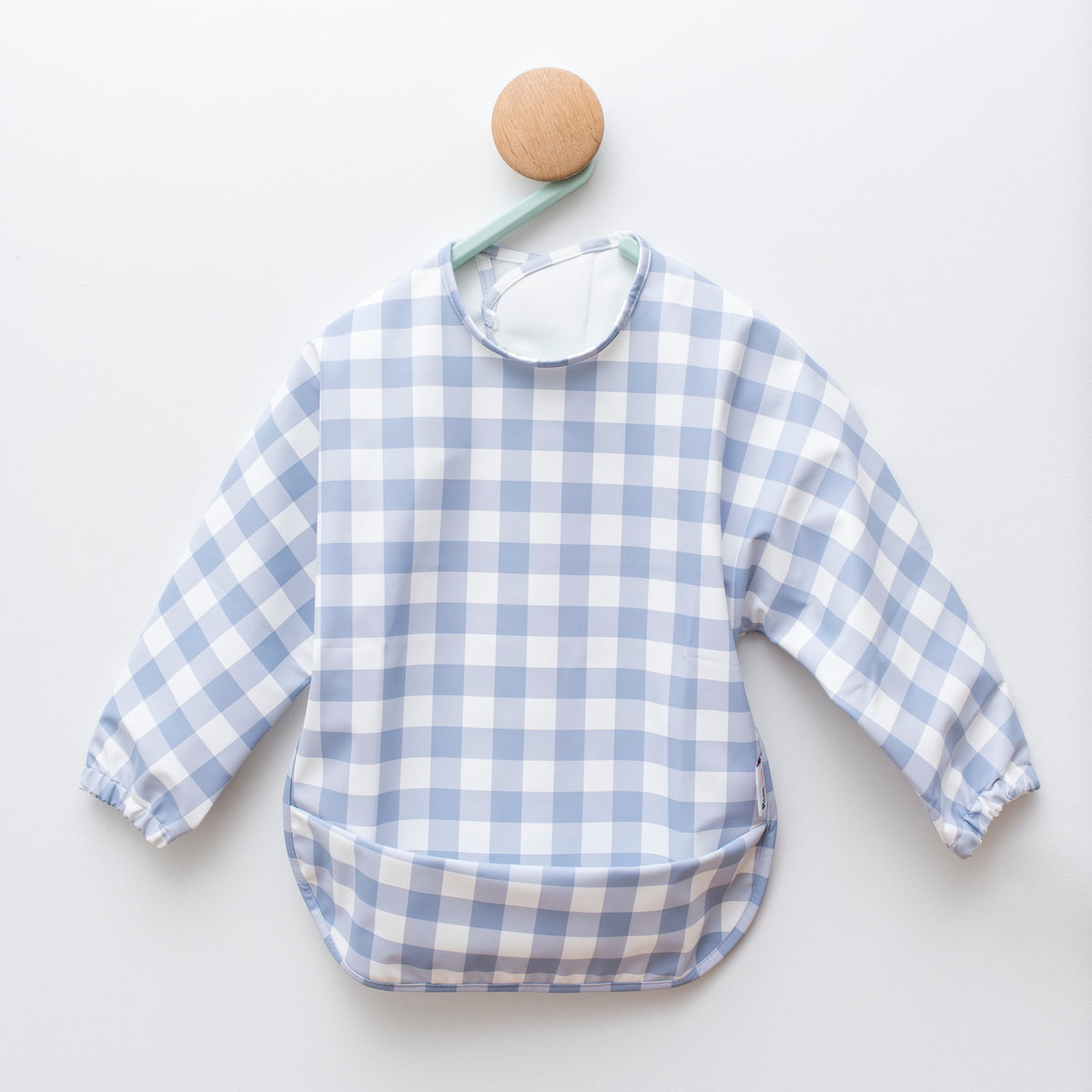 Messie Smock Bib | Blue Gingham | Kids
