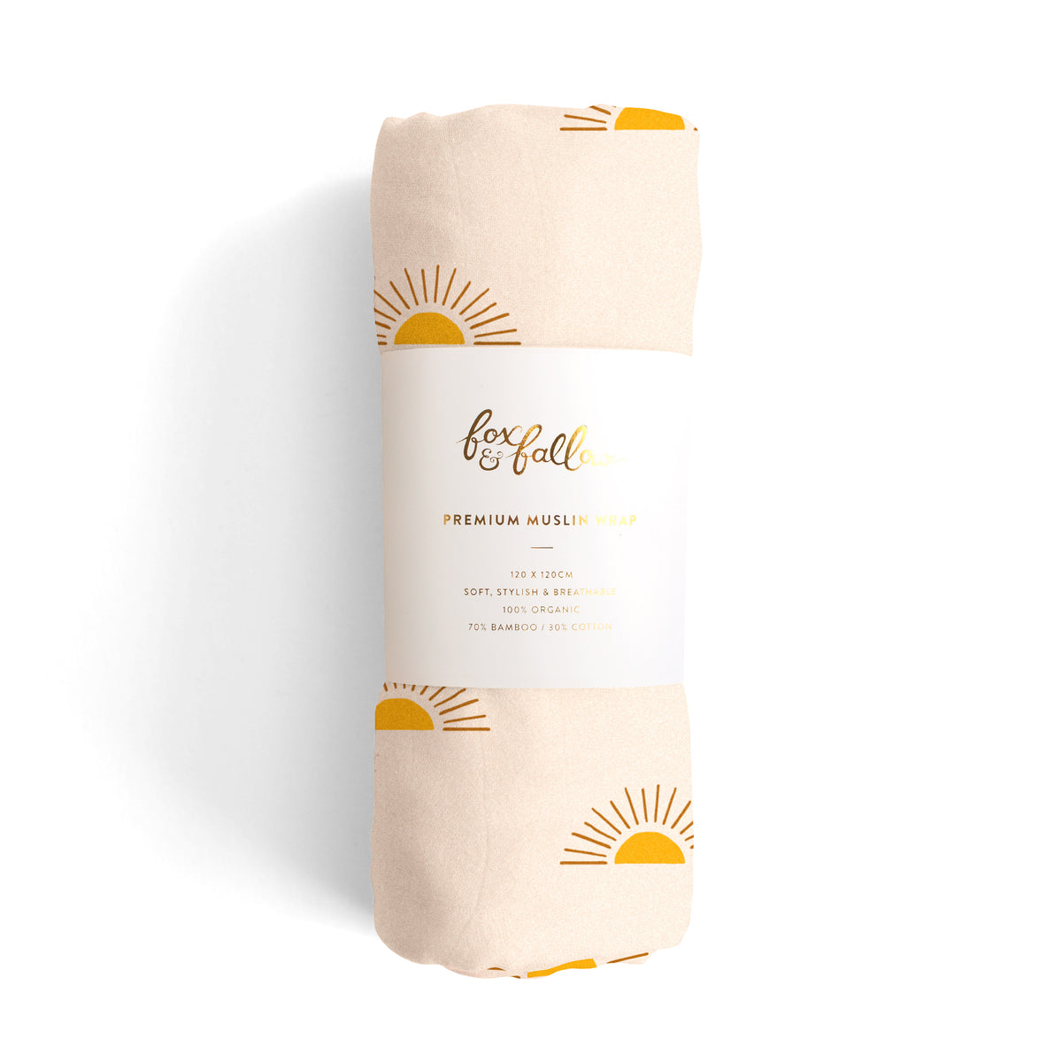 Suns Cream Organic Muslin Wrap Swaddle