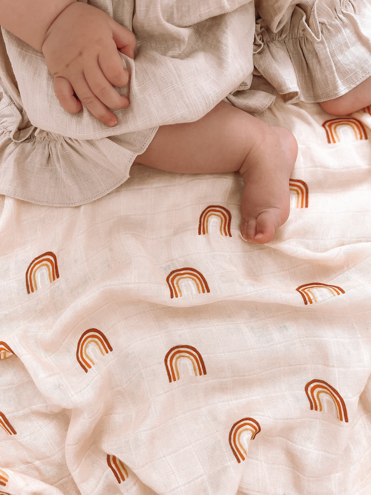 Rainbows Organic Muslin Wrap Swaddle