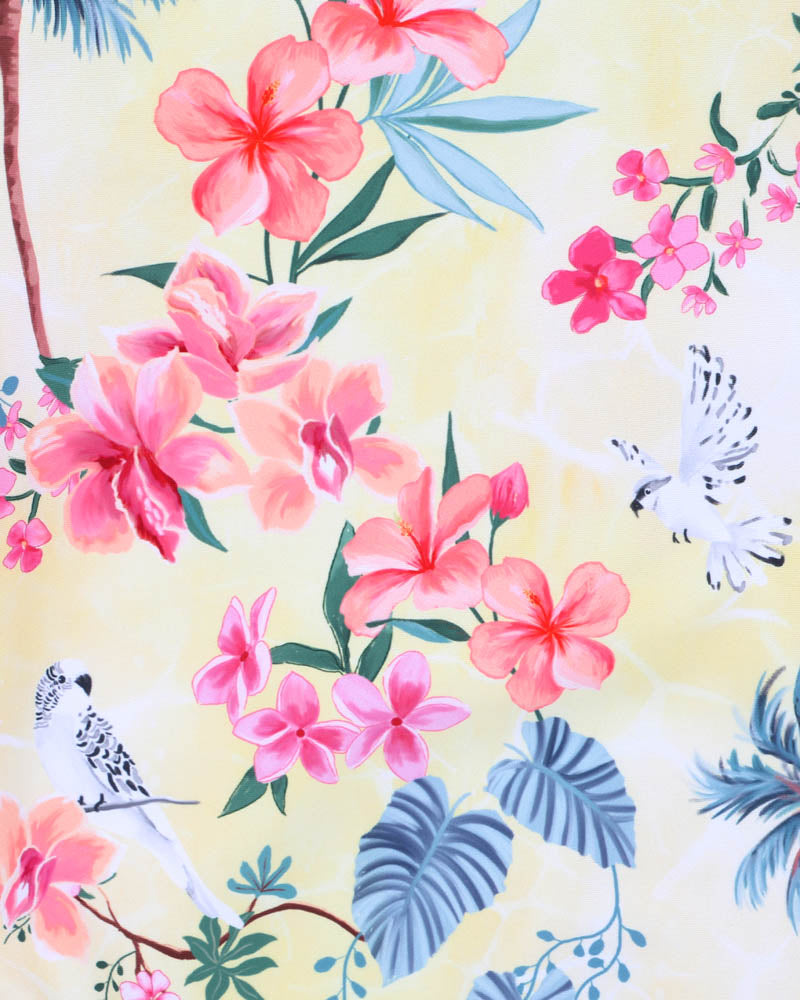 Milana Yellow Swim Hat w quick release neck tie