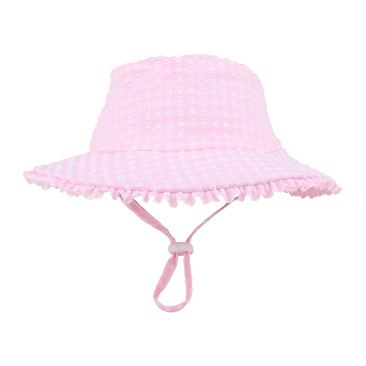 PINK GINGHAM SWIM SUNHAT