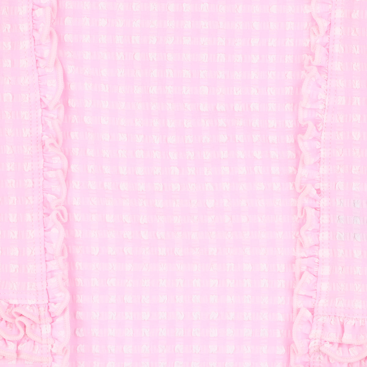 PINK GINGHAM LS SUNSUIT 3-7Y