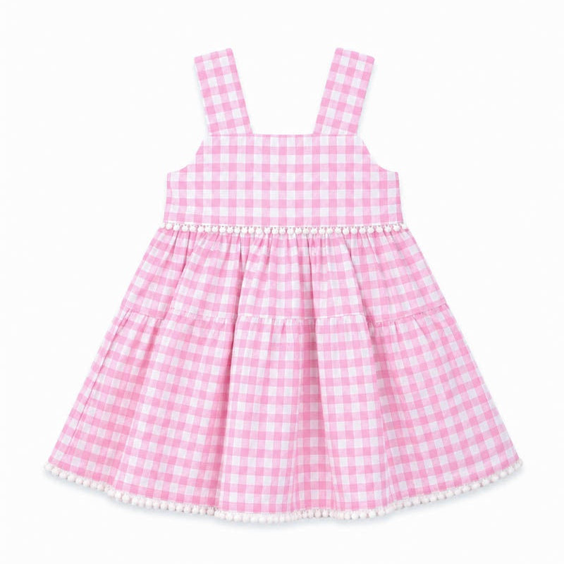 PINK GINGHAM SUNDRESS 3-7Y