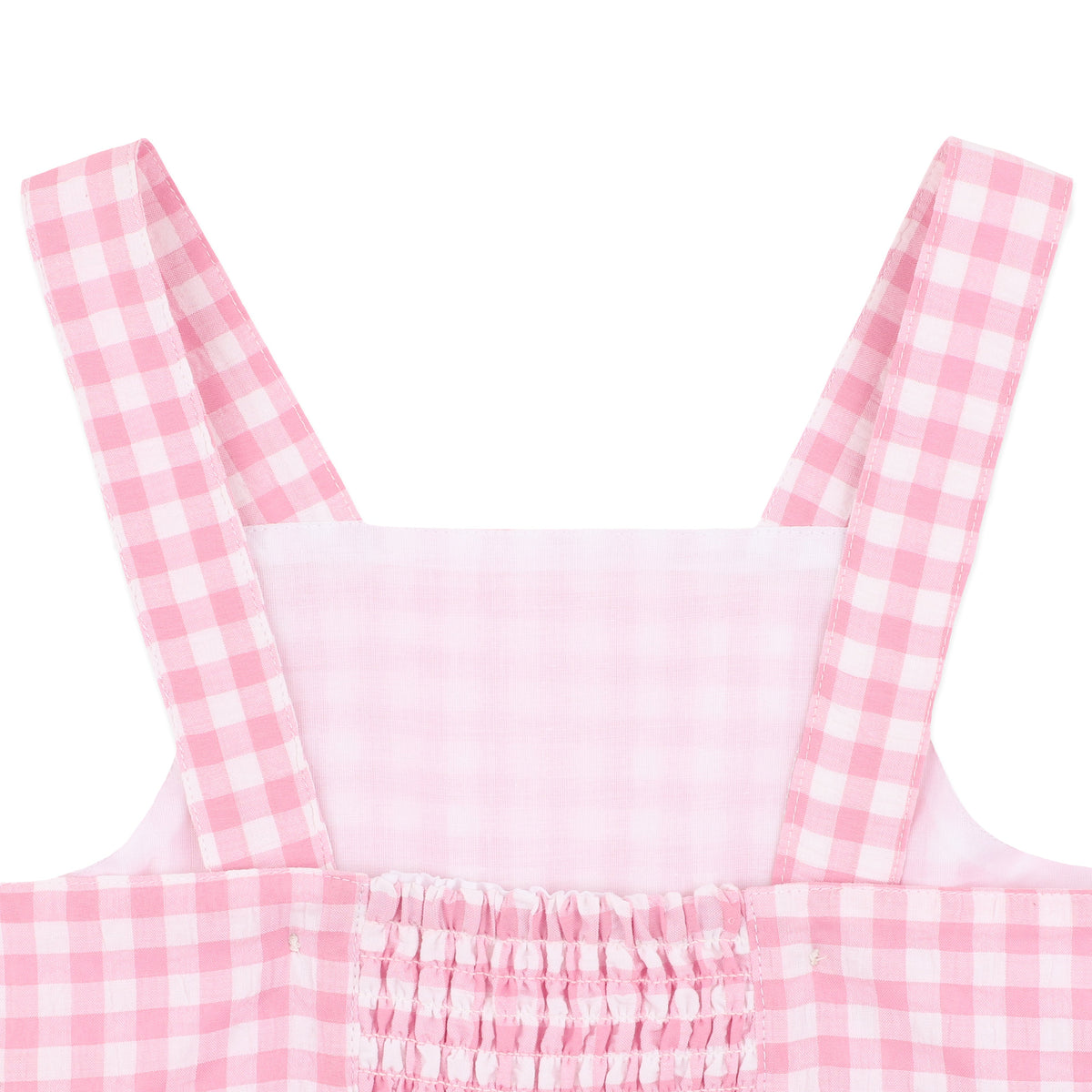 PINK GINGHAM PLAYSUIT