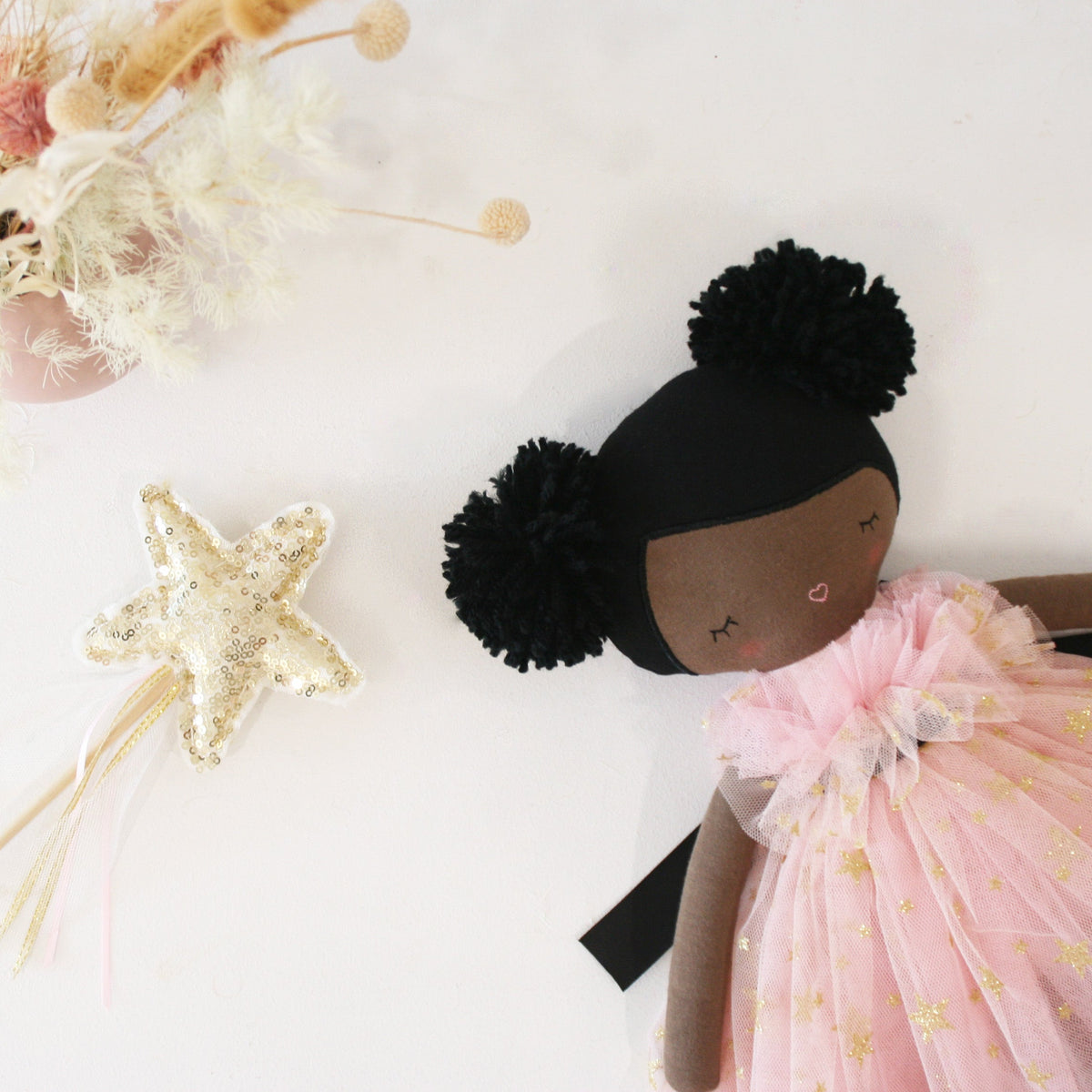Alimrose Halle Ballerina Doll 48cm (Light Brown & Ebony)