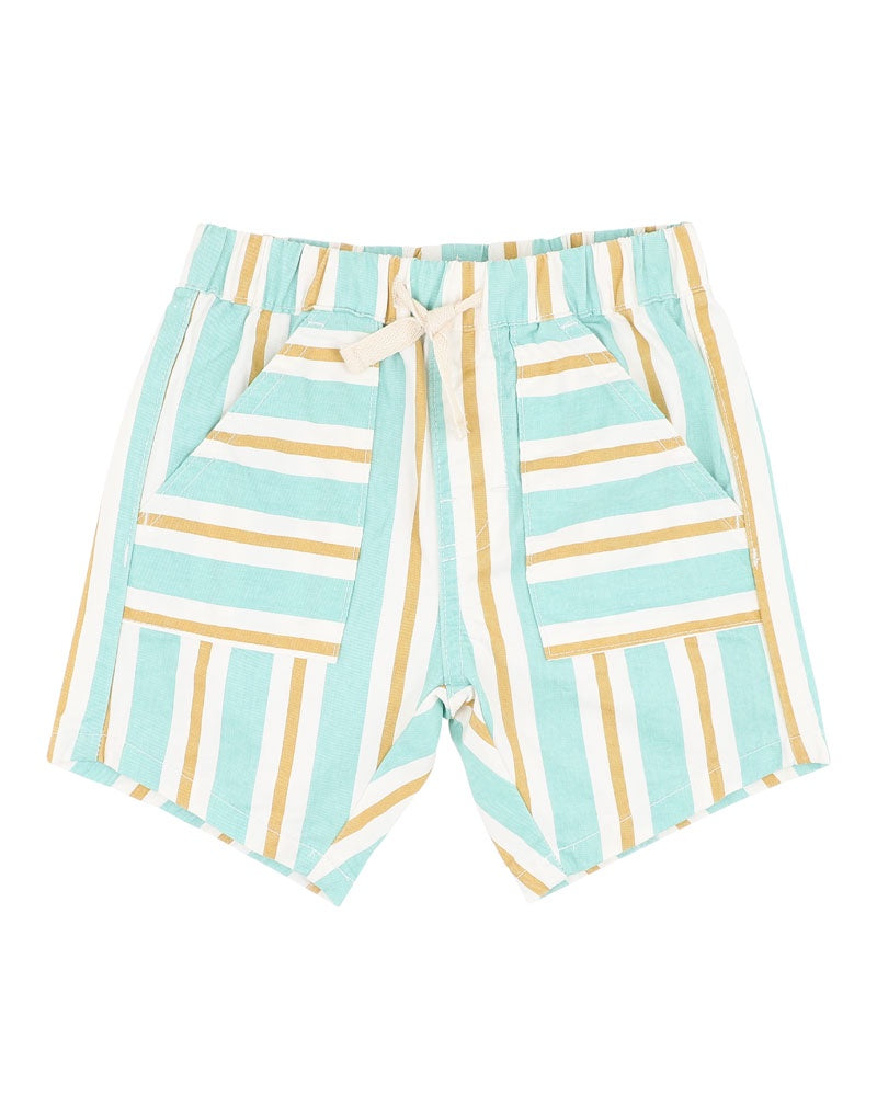Surfs Up Stripe Shorts | 3-7