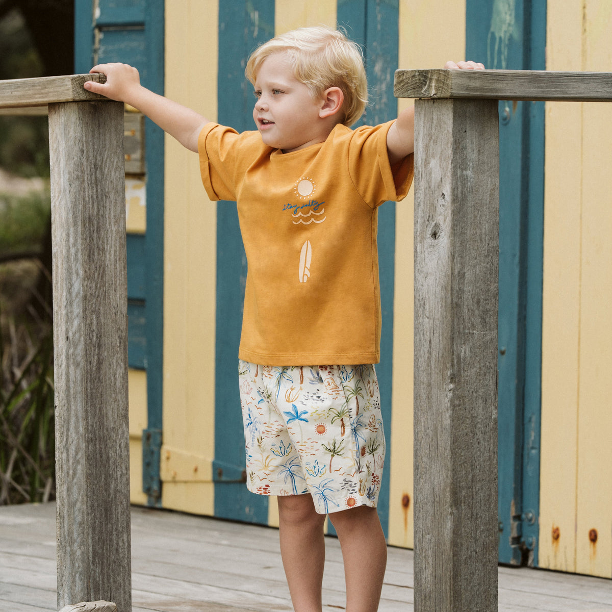 HAVANA STAY SALTY ORGANIC TEE 3-7Y