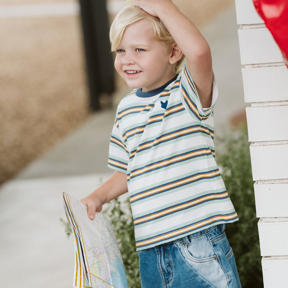 CASABLANCA STRIPE TEE 3-7Y