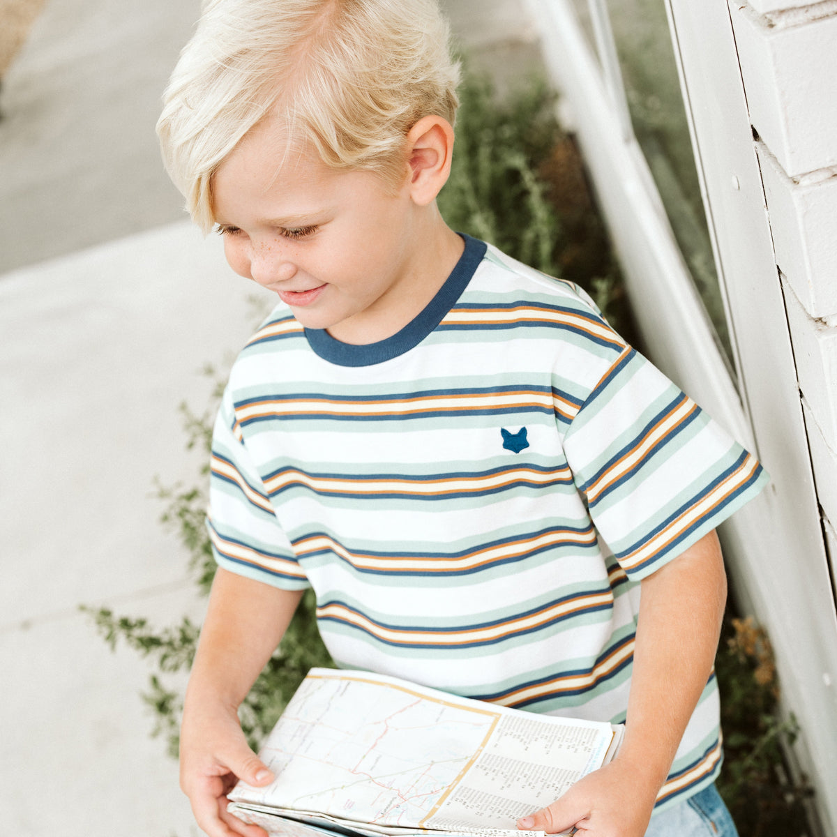 CASABLANCA STRIPE TEE 3-7Y