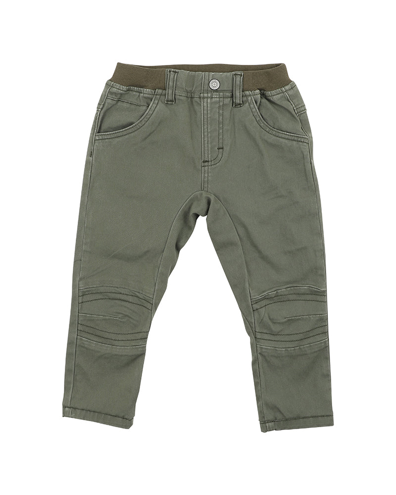 Olive Twill Pants | 3-7Y