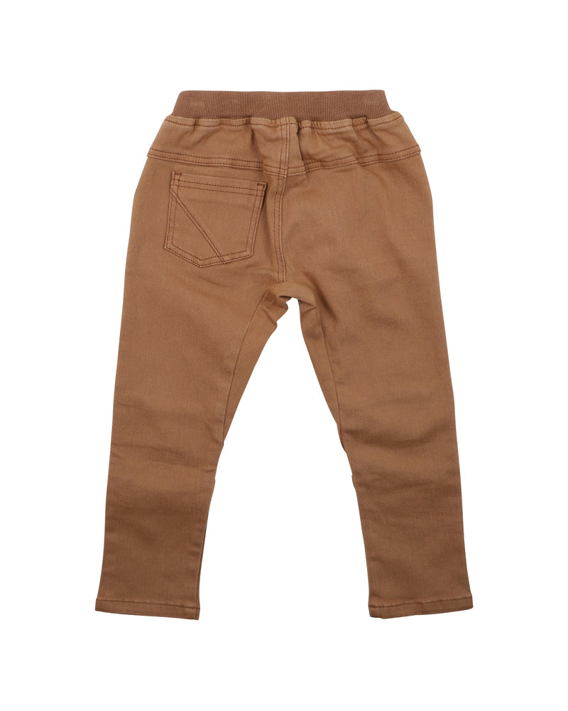 Boys Tan Twill Pants | 3-5