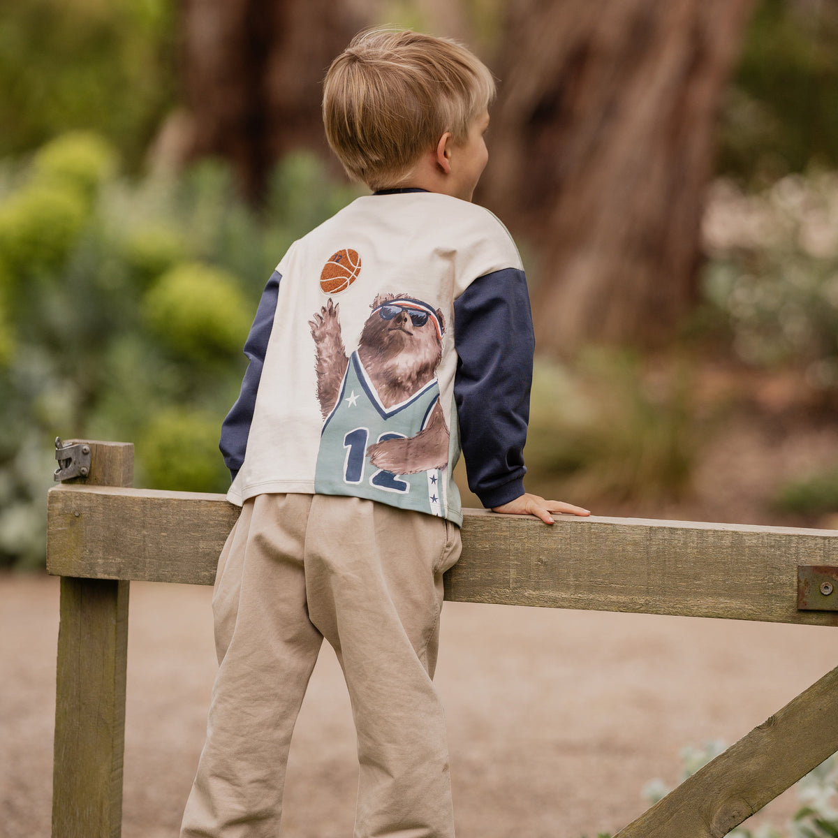 WILD SIDE BASKETBALL LS TEE | 3-7 YRS