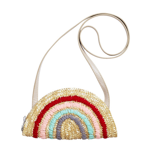 Rainbow Straw Bag Natural and Rainbow