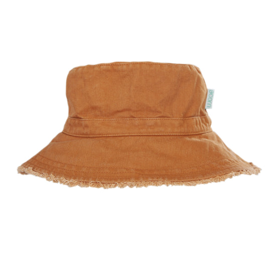 Chestnut Frayed Bucket Hat Chestnut