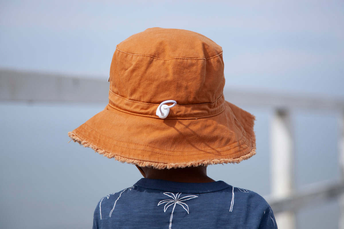 Chestnut Frayed Bucket Hat Chestnut