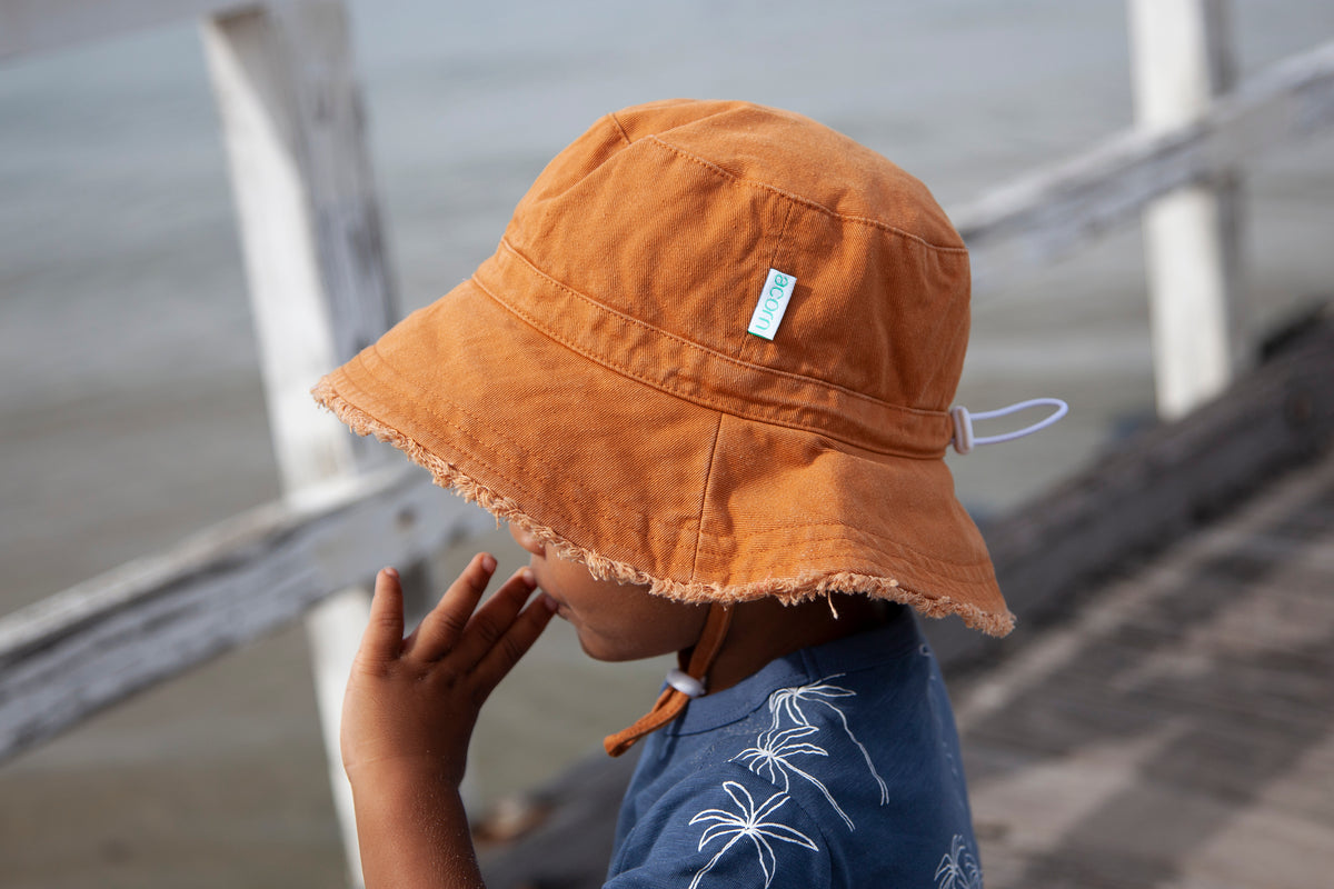 Chestnut Frayed Bucket Hat Chestnut