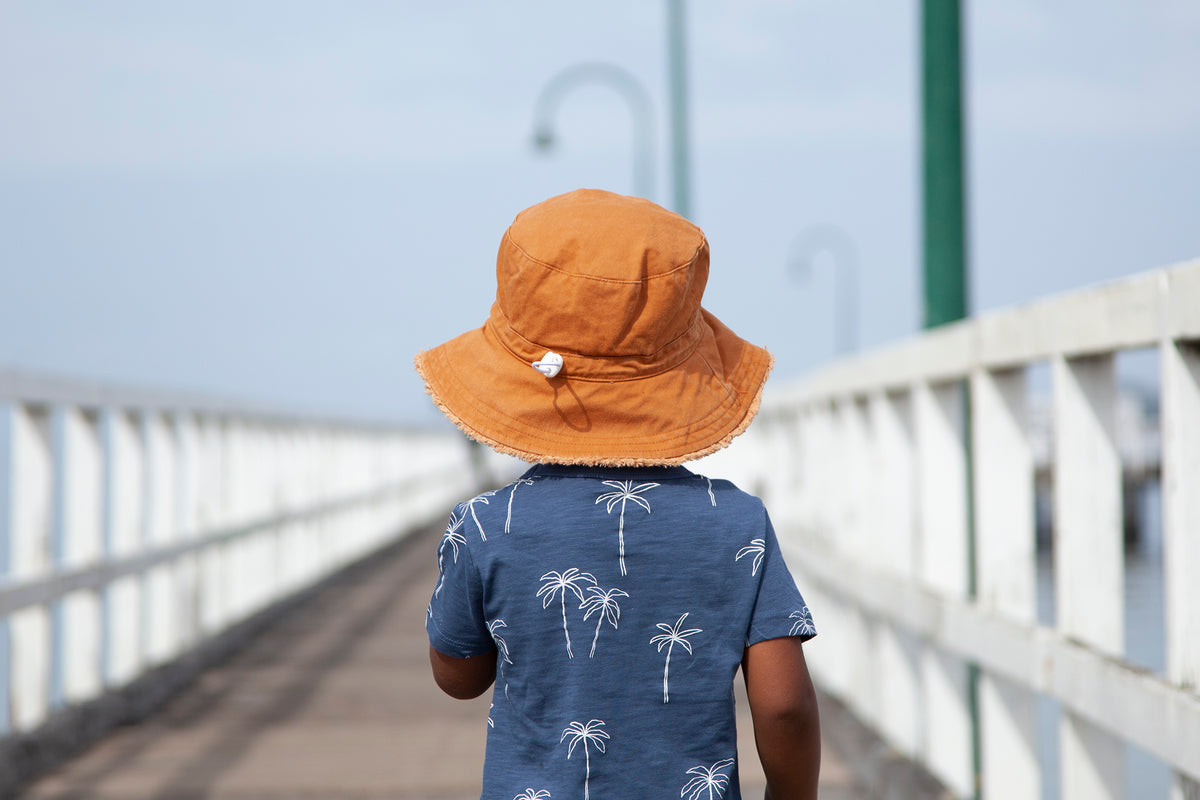 Chestnut Frayed Bucket Hat Chestnut