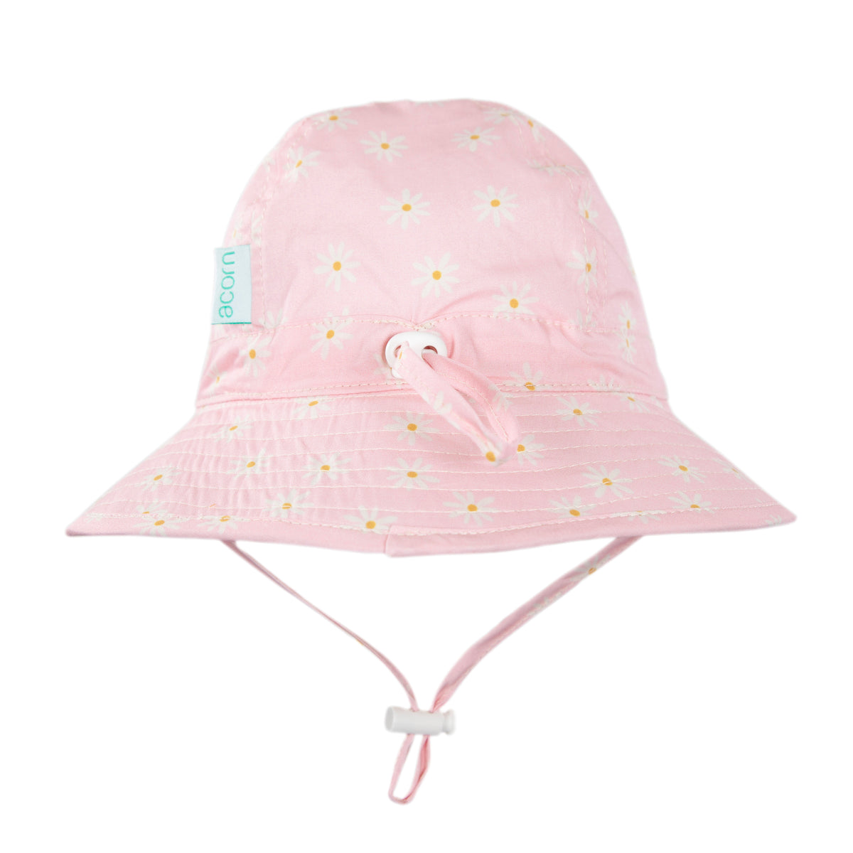 Daisy Fields Wide Brim Infant Hat Pink and Cream