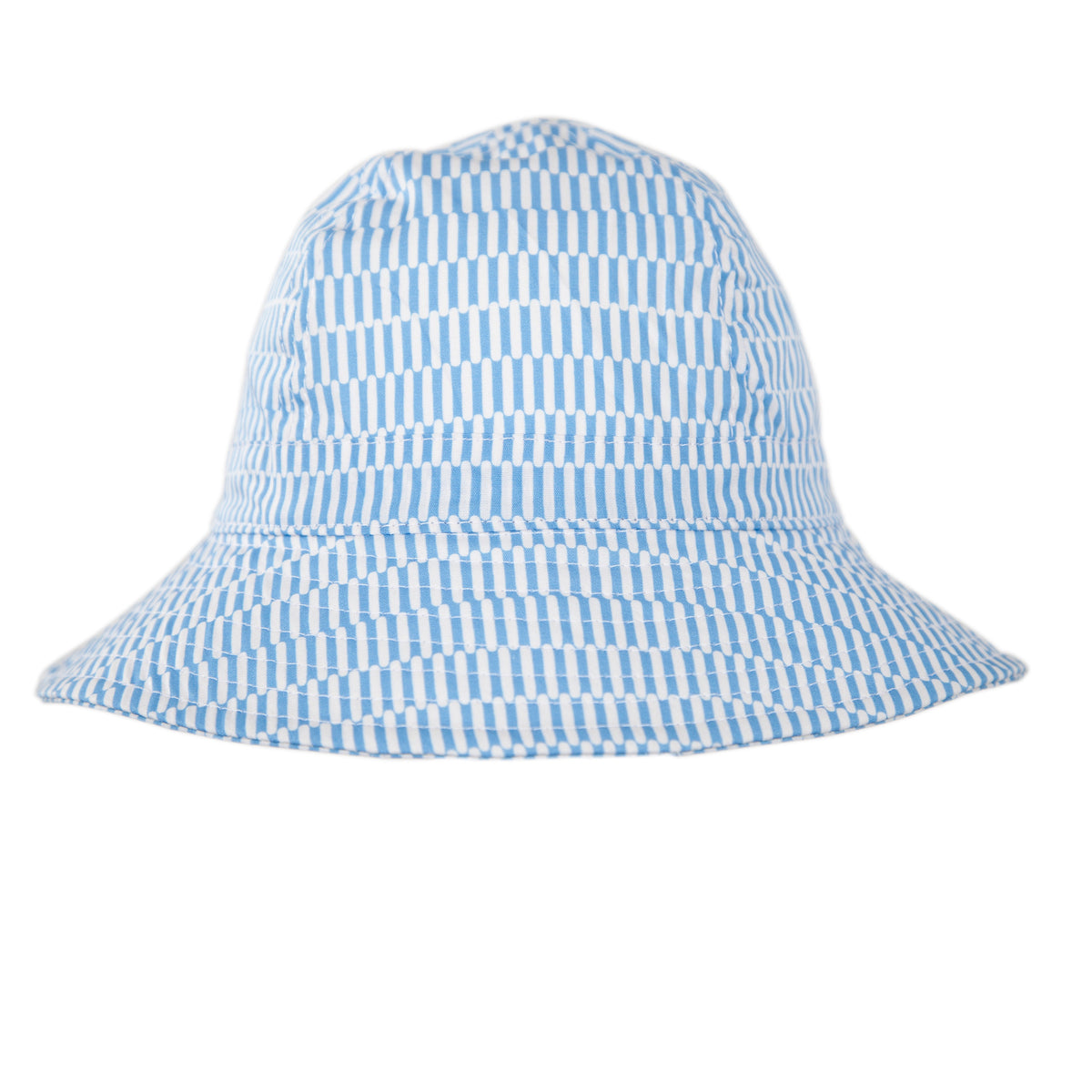 Mykonos Wide Brim Infant Hat Blue and White