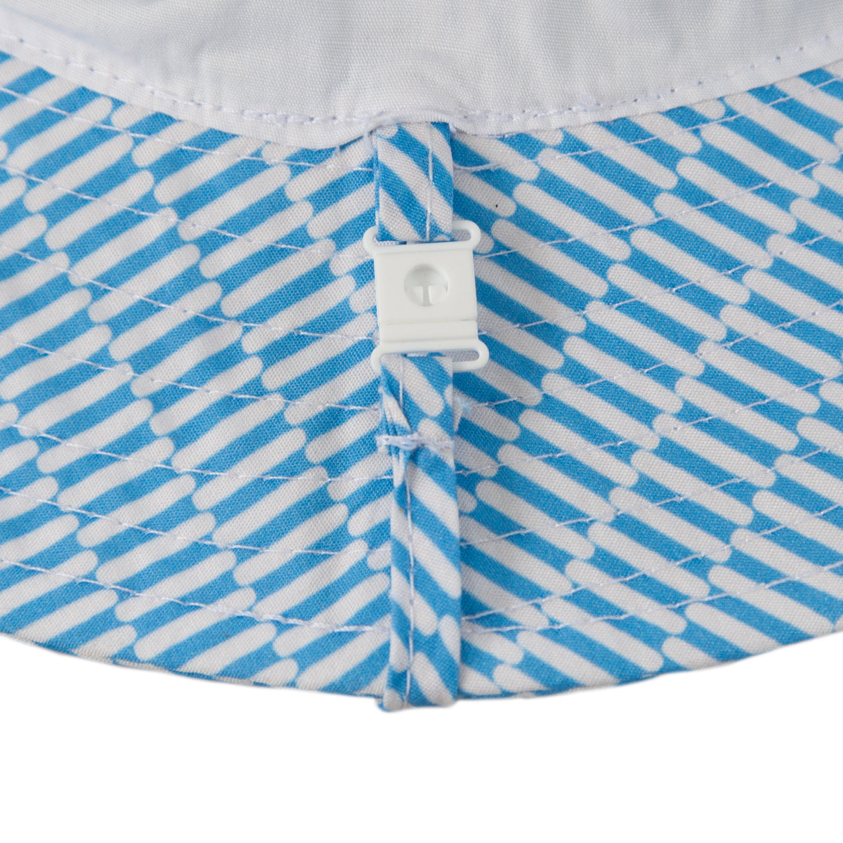 Mykonos Wide Brim Infant Hat Blue and White