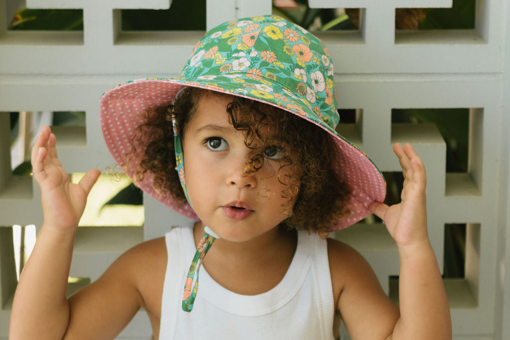 Eden Wide Brim Sunhat Mint and Multi