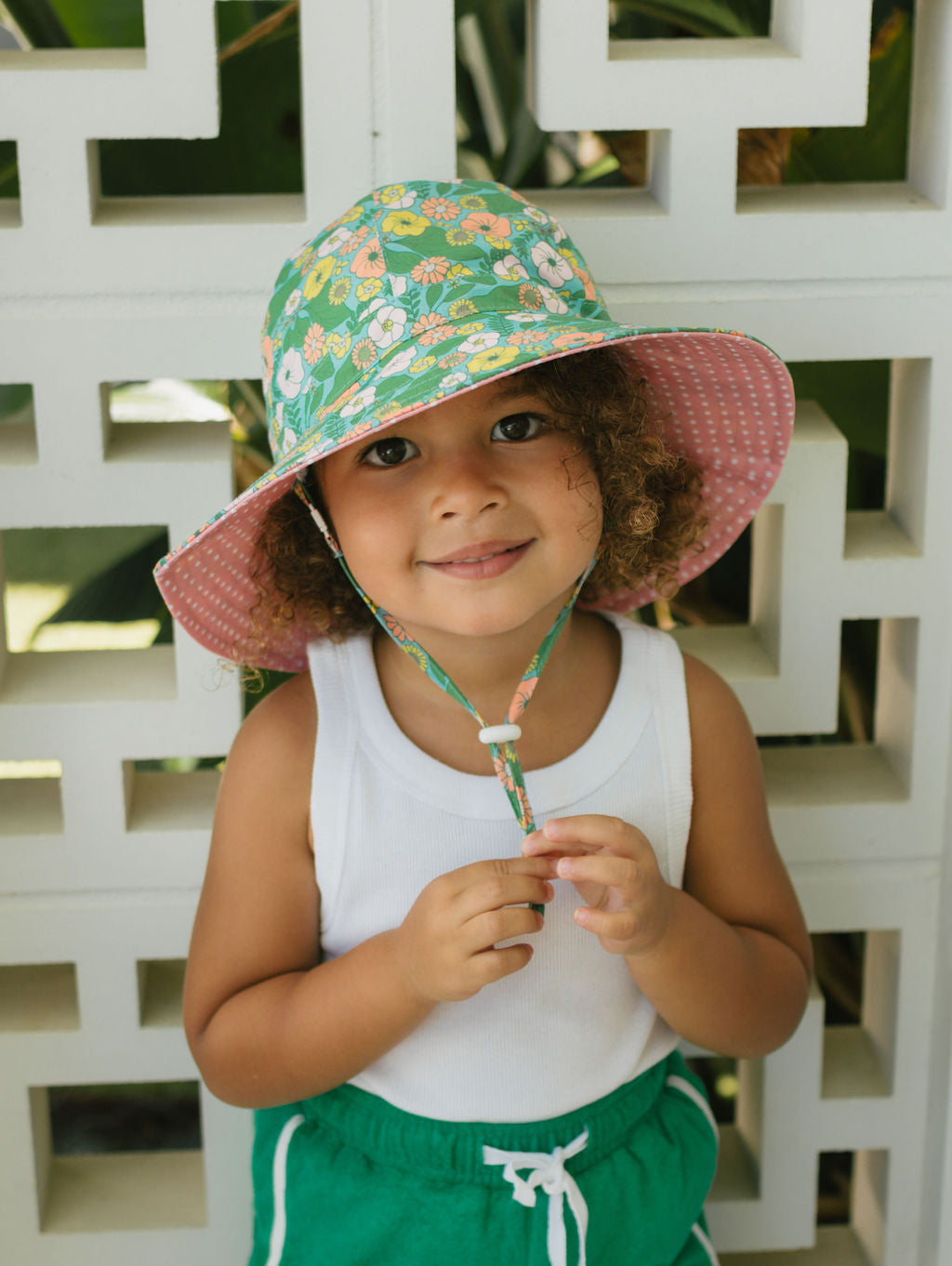 Eden Wide Brim Sunhat Mint and Multi