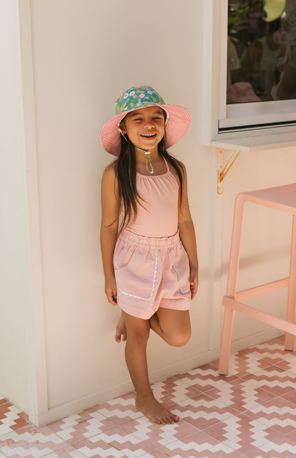 Eden Wide Brim Sunhat Mint and Multi
