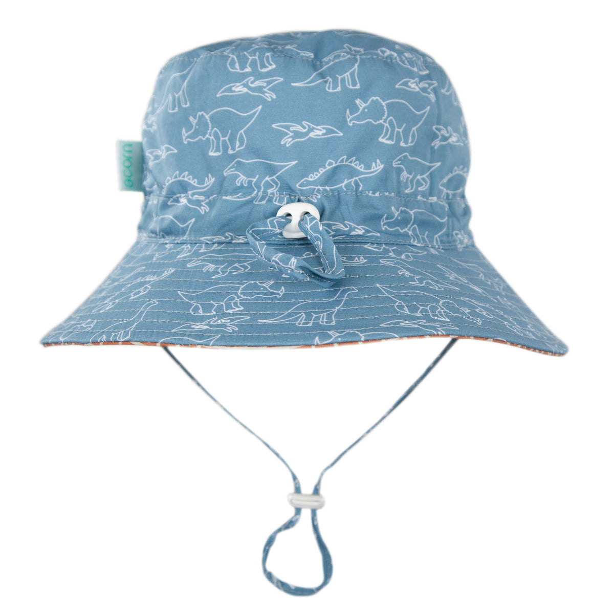 Sketch-a-Saurus Wide Brim Bucket Hat Blue and White