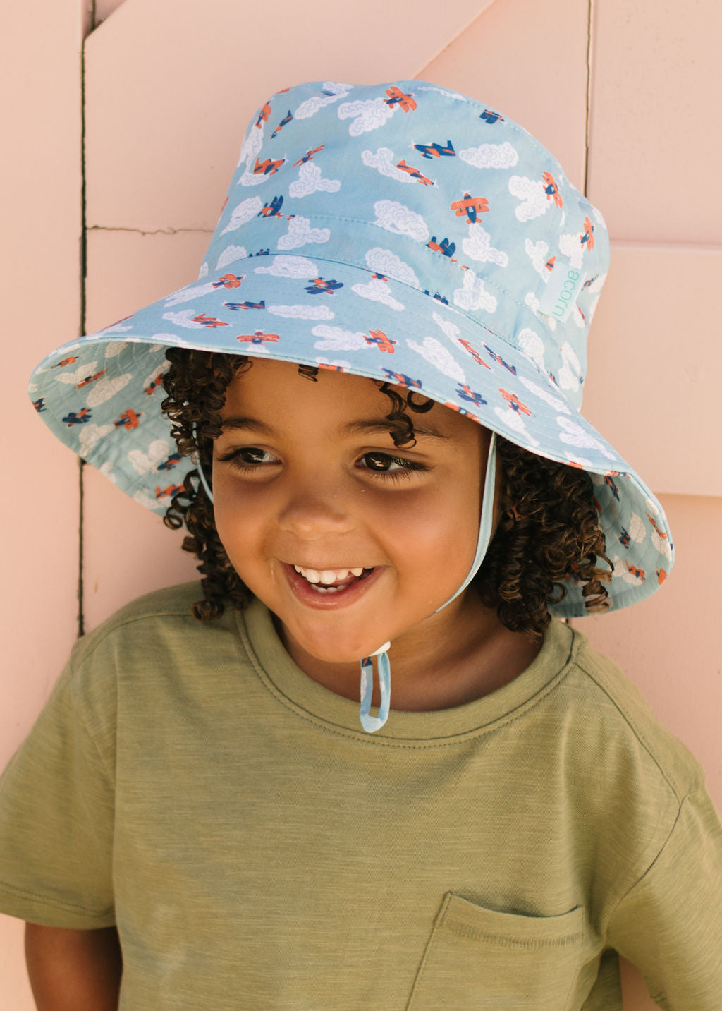 High Flyers Wide Brim Bucket Hat Blue, Red and White