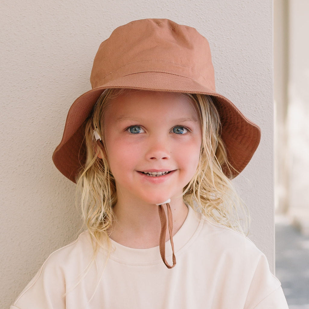 Coffee Wide Brim Bucket Hat
