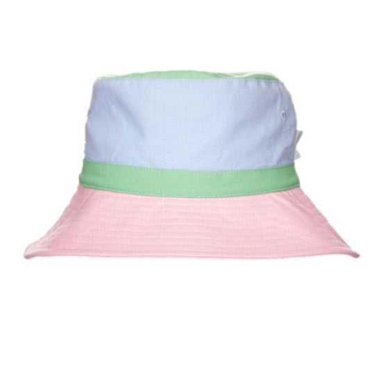 Pink Colour Block Wide Brim Bucket Hat Pink