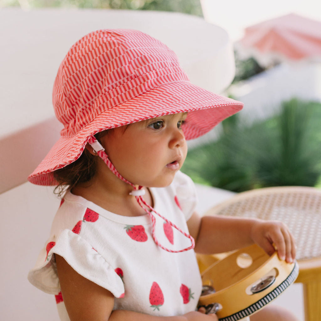 Cotton Candy Wide Brim Sunhat Pink and Magenta