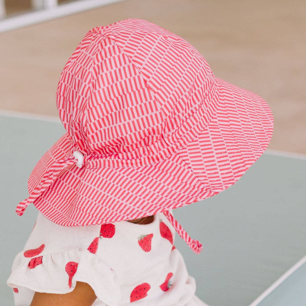 Cotton Candy Wide Brim Sunhat Pink and Magenta
